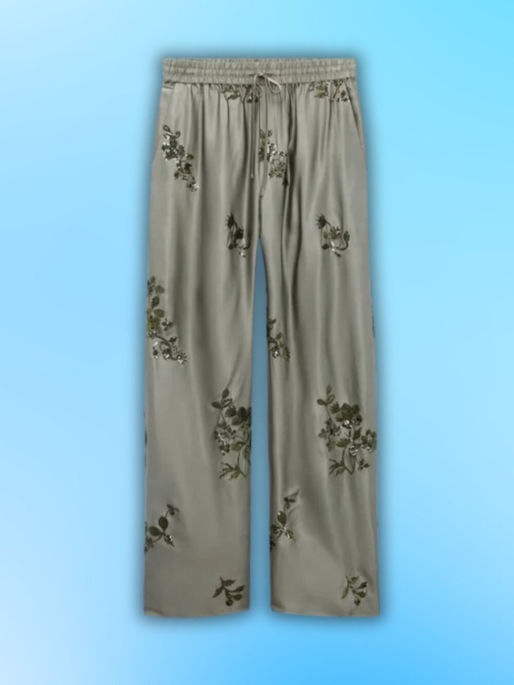 [ZARA] Sequin Satin Effect Pants